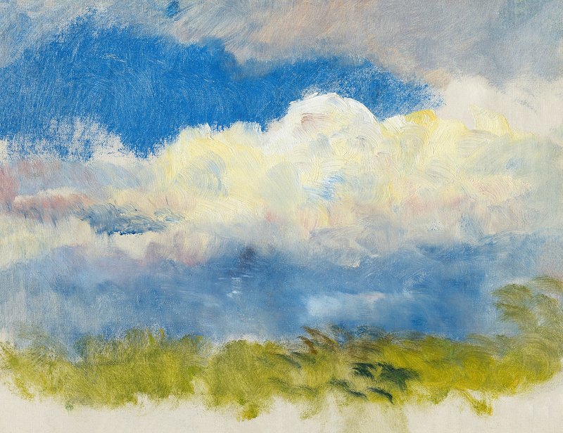 Study of spring sky (1890) impressionism art by Laszlo Mednyanszky