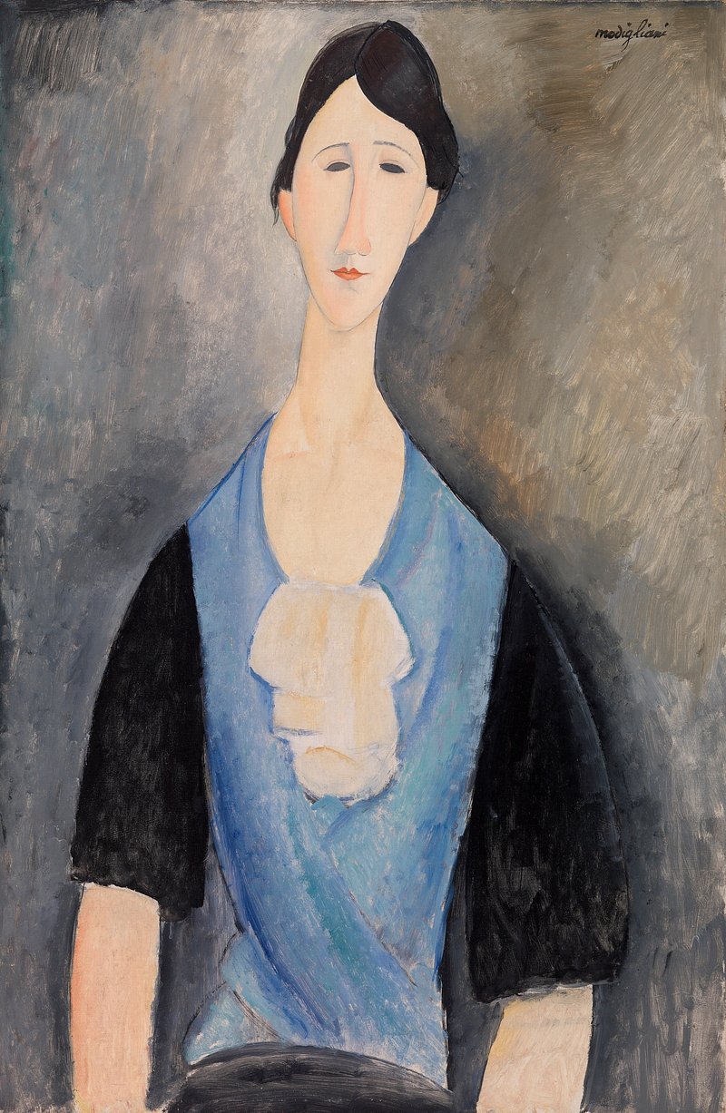 Young Woman in Blue (Giovane donna in azzurro) by Amedeo Modigliani