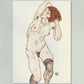 Desnudo con medias negras de Egon Schiele