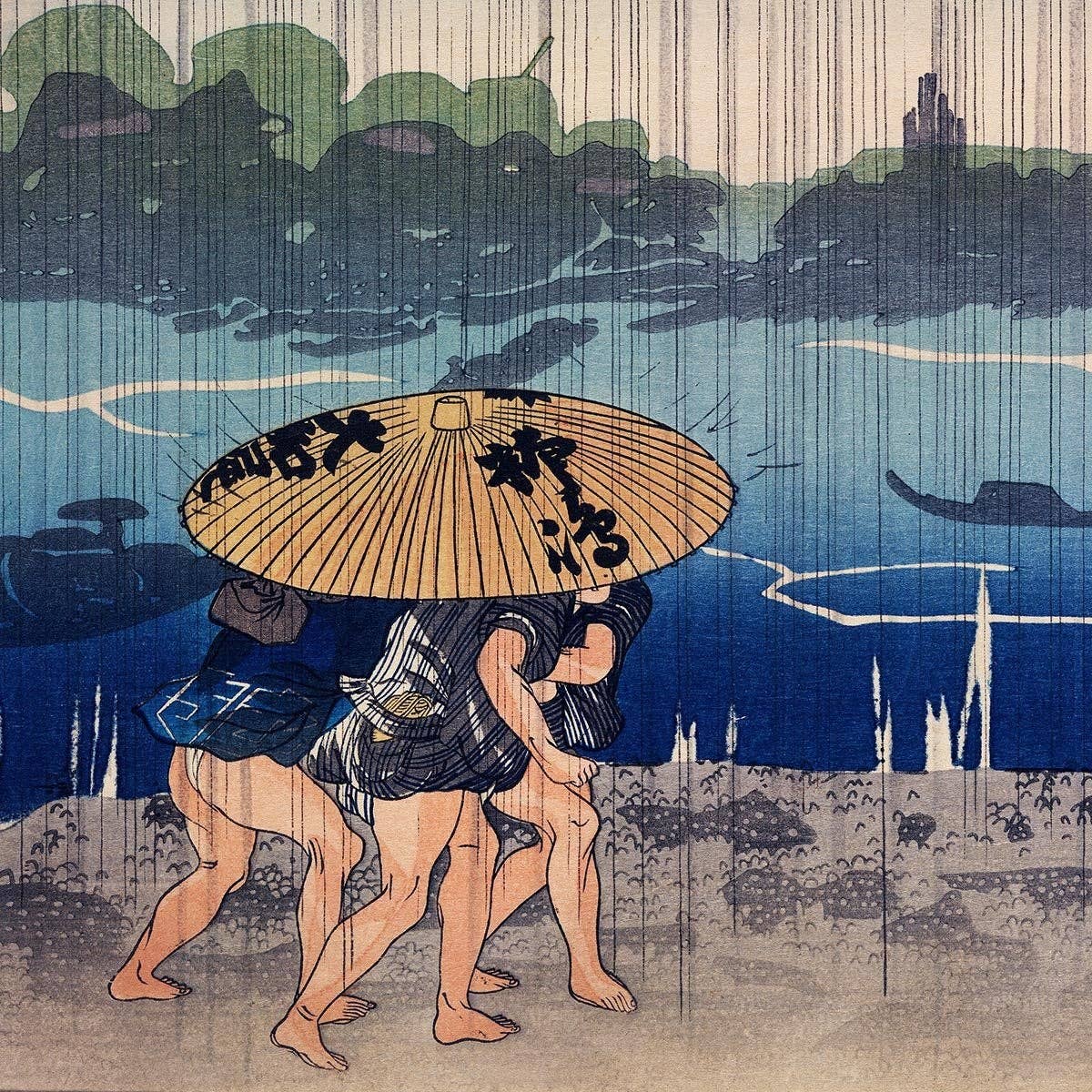 On the Bank of the Sumida River by Utagawa Kuniyoshi