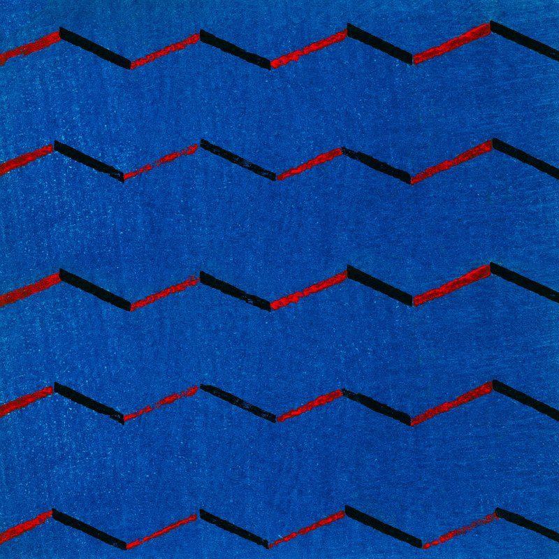 Vintage woodblock print of Japanese textile, from Shima-Shima (1904) by Furuya Korin