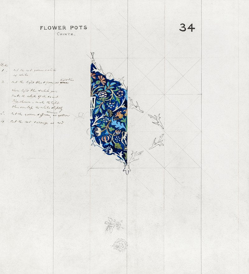 Flowerpot (Pot of Flowers) (1883) by William Morris