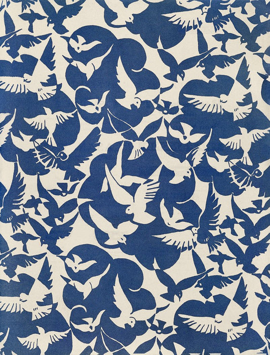 Palomas con estampado blanco y azul (1928)