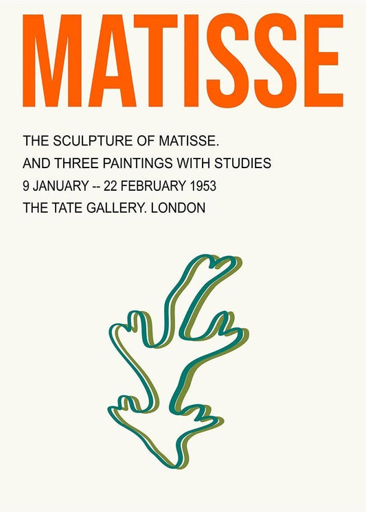 Cartel de la exposición Henri Matisse en la Tate, Londres, 1953