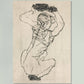 Squatting Woman by Egon Schiele