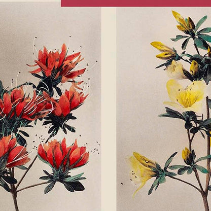 Cartel de la exposición Grupo de azaleas de Ogawa Kazumasa