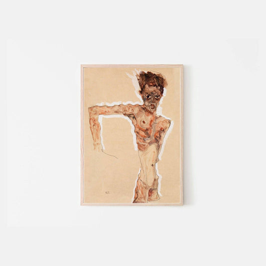 Hombre desnudo: autorretrato de Egon Schiele