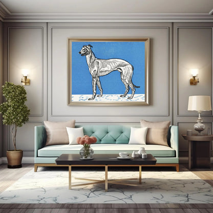 Galgo (1912) de Moritz Jung - Galgo azul - Arte mural con descarga digital