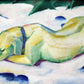 Dog Lying in the Snow - Digital Download Wall Art