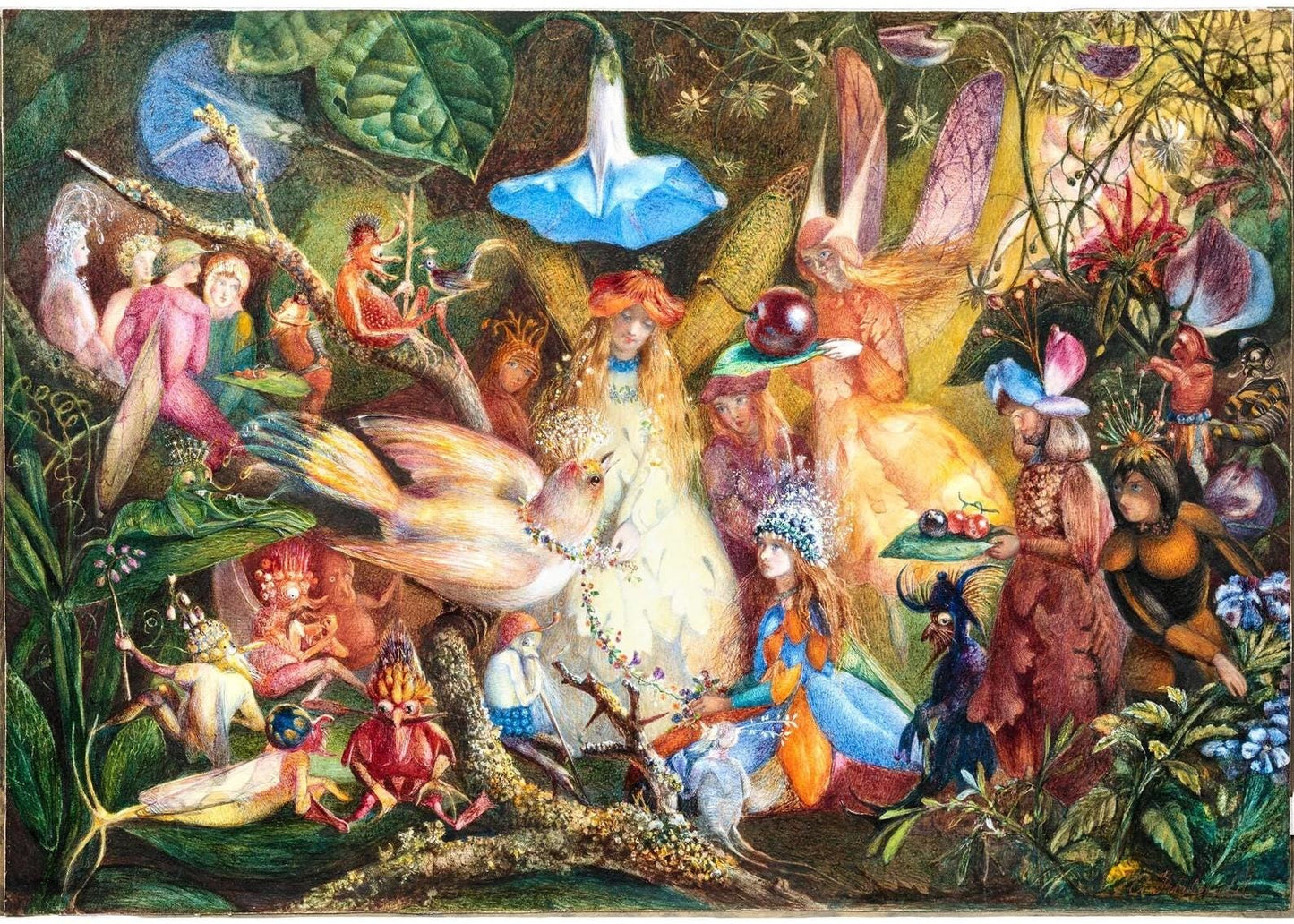 Enchanted Fairy Gathering in a Magical Forest - Dreamlike Digital Art for Home Décor and Instant Download