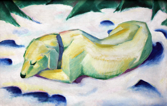 Dog Lying in the Snow (ca. 1911)