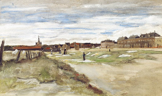 Tierra blanqueadora en Scheveningen (1882) de Vincent van Gogh