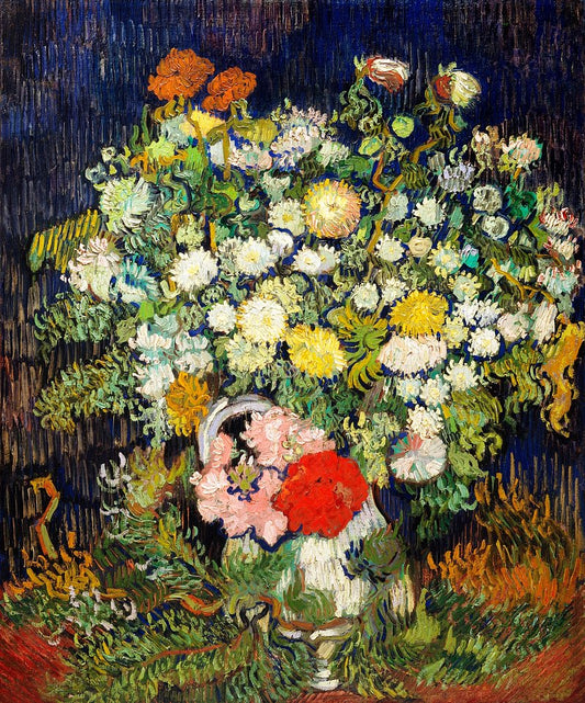 Ramo de flores en un jarrón (1890) de Vincent van Gogh