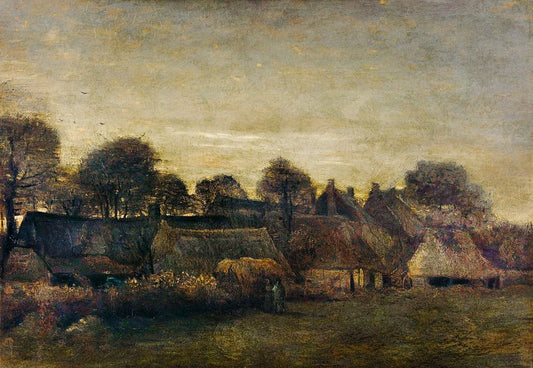 Farming Village at Twilight (1884) by Vincent van Gogh