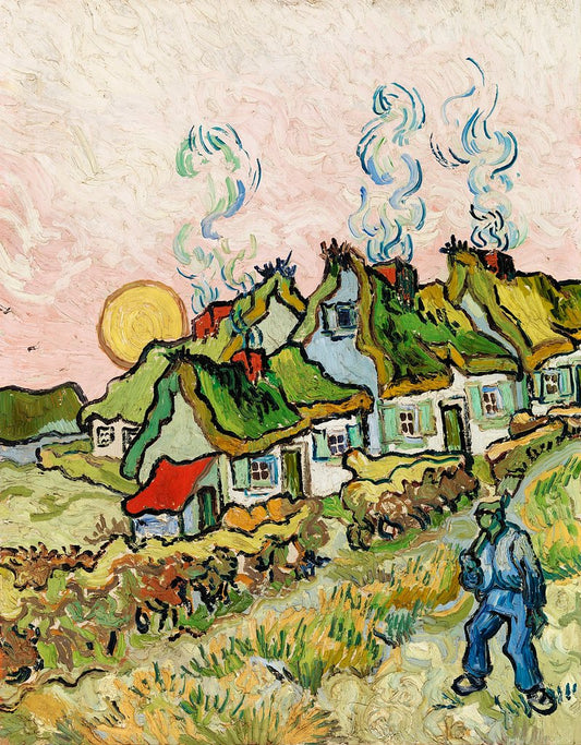 Casas y figuras (1890) de Vincent van Gogh