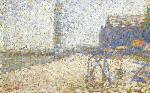 El hospicio y el faro de Honfleur de Georges Seurat