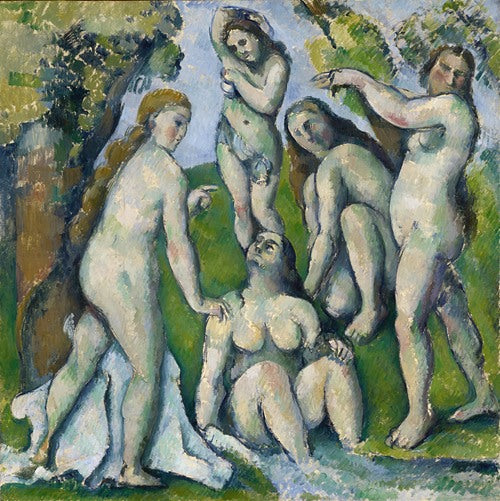 Cinco bañistas (1885-1887) de Paul Cézanne