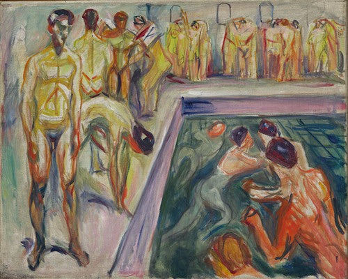 Hombres desnudos en la piscina (1923)