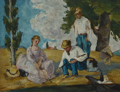 Picnic en la orilla del río (1873-1874) de Paul Cézanne