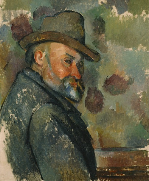 Autorretrato con sombrero de Paul Cézanne