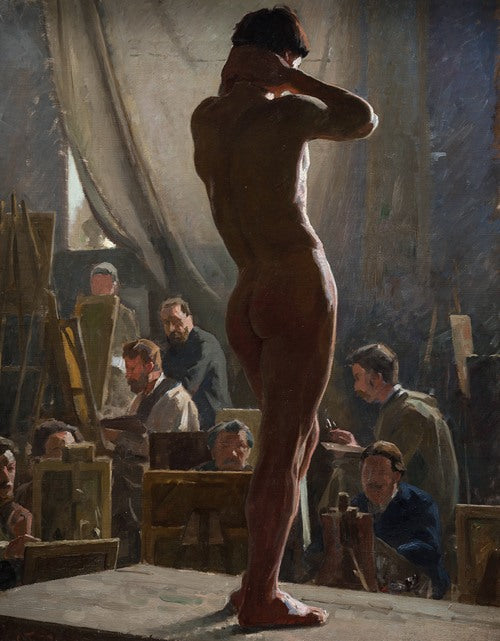 Desnudo masculino en el estudio de Bonnat (1876 - 1877) de Laurits Tuxen