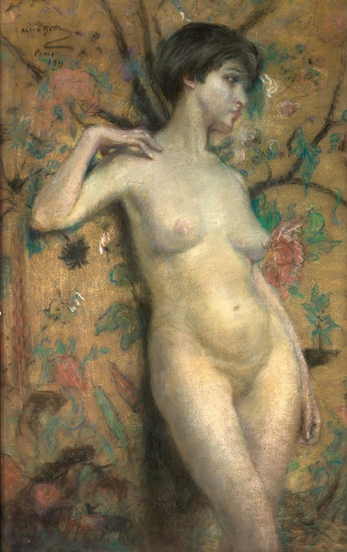 Desnudo frente a la pantalla (1911)