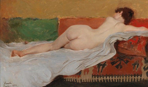 Vista posterior de una mujer desnuda (1886)