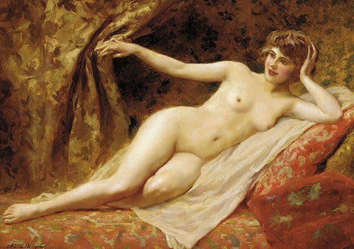 A reclining female nude