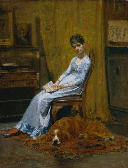 La esposa del artista y su perro setter (hacia 1884-1889)