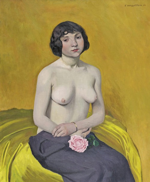 Mujer con rosa (1914)