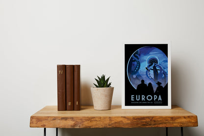 Afiche de ciencia ficción de Europa