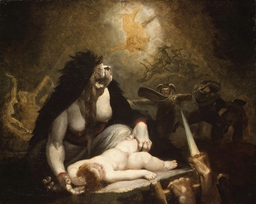 La bruja de la noche visitando a las brujas de Laponia (1796)