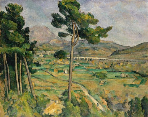 El monte Sainte-Victoire y el viaducto del valle del río Arc (1882-1885), de Paul Cézanne