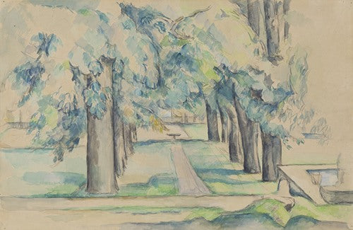 Avenida de castaños en el Jas de Bouffan (ca. 1878 – 1890) de Paul Cézanne