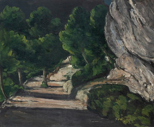 Paisaje. Camino con árboles en las Montañas Rocosas (1870 – 1871) de Paul Cézanne