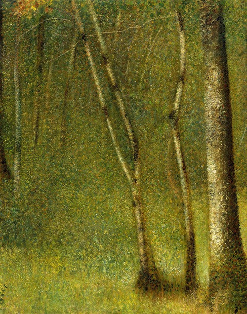 El bosque de Pontaubert (1881) de Georges Seurat