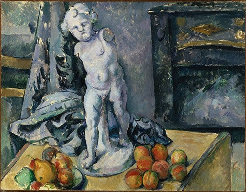 Naturaleza muerta con estatuilla (década de 1890) de Paul Cézanne