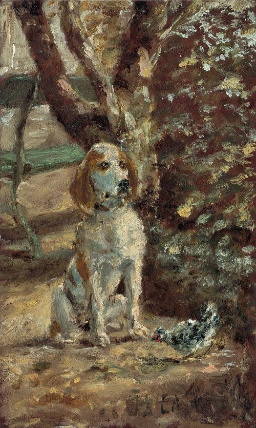 El perro del artista, Flèche (c. 1881)