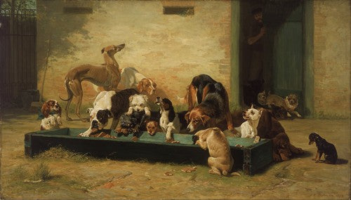 Mesa redonda en una perrera (1879)