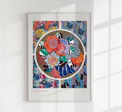 Patrón floral Art Déco, variación 11 de Édouard Bénédictus