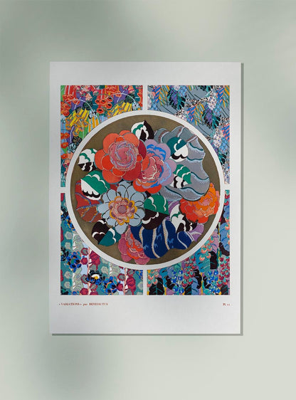 Patrón floral Art Déco, variación 11 de Édouard Bénédictus