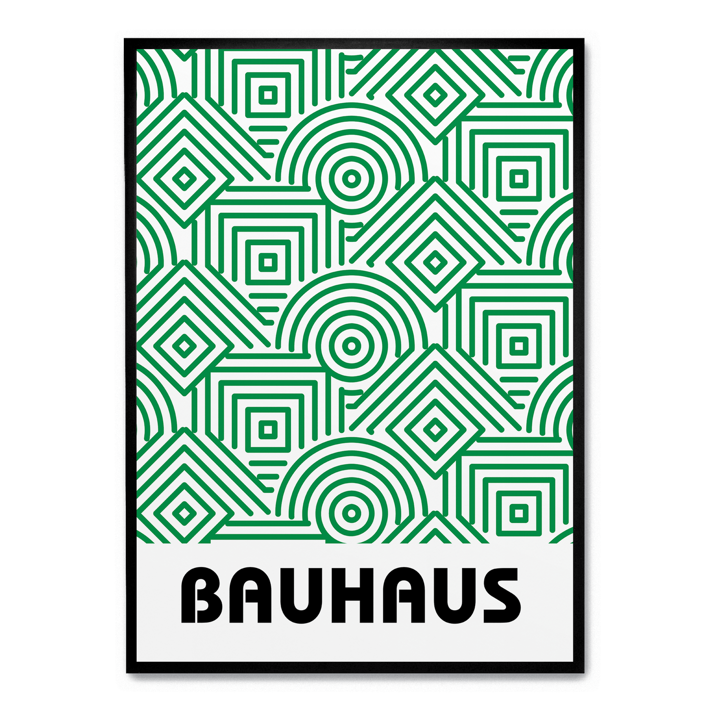 Bauhaus Green Pattern