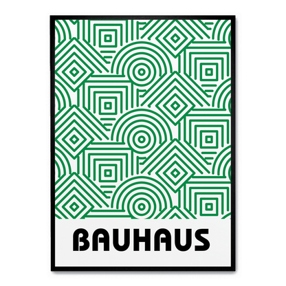 Patrón verde Bauhaus