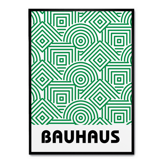 Patrón verde Bauhaus