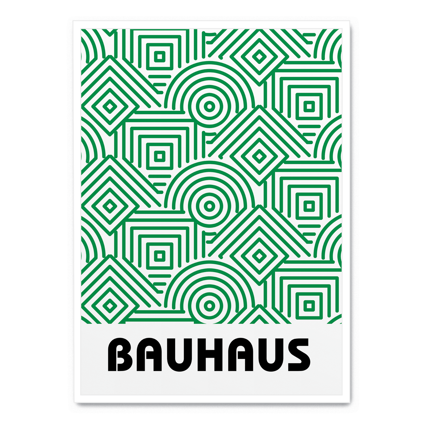 Patrón verde Bauhaus