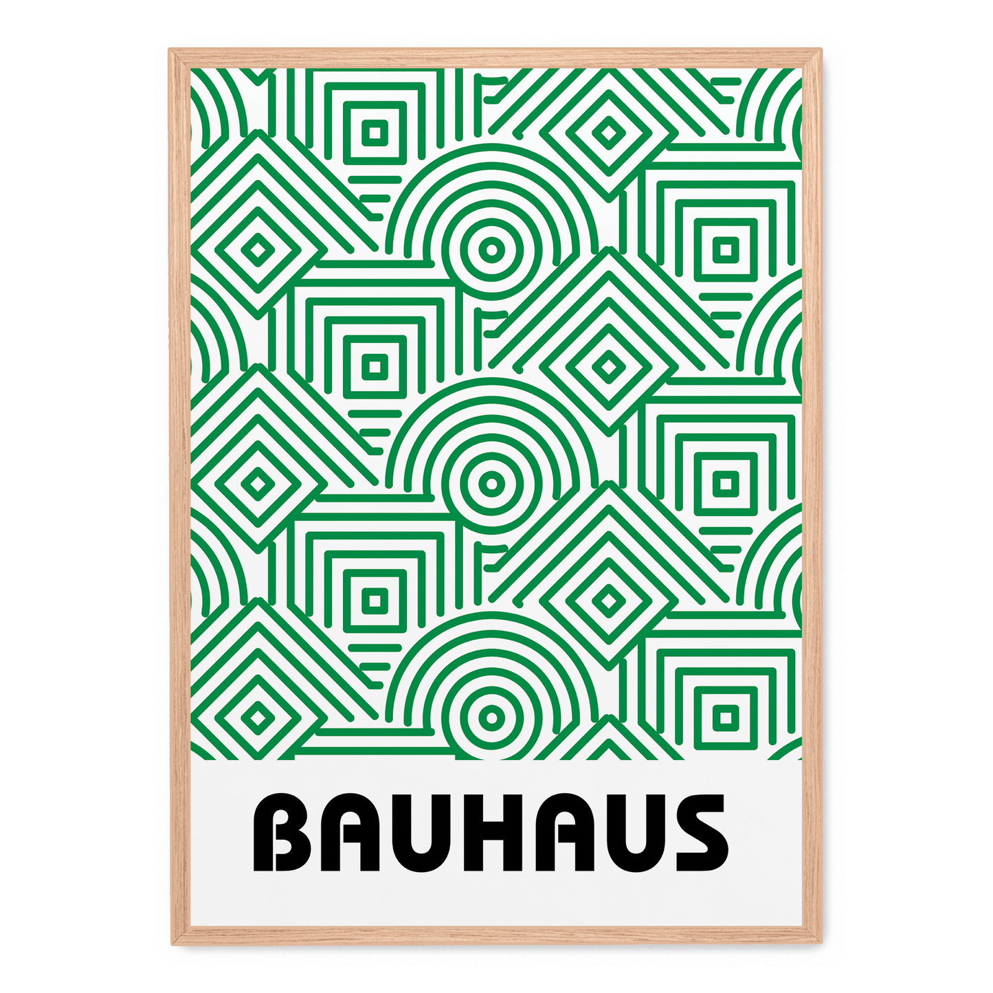 Patrón verde Bauhaus