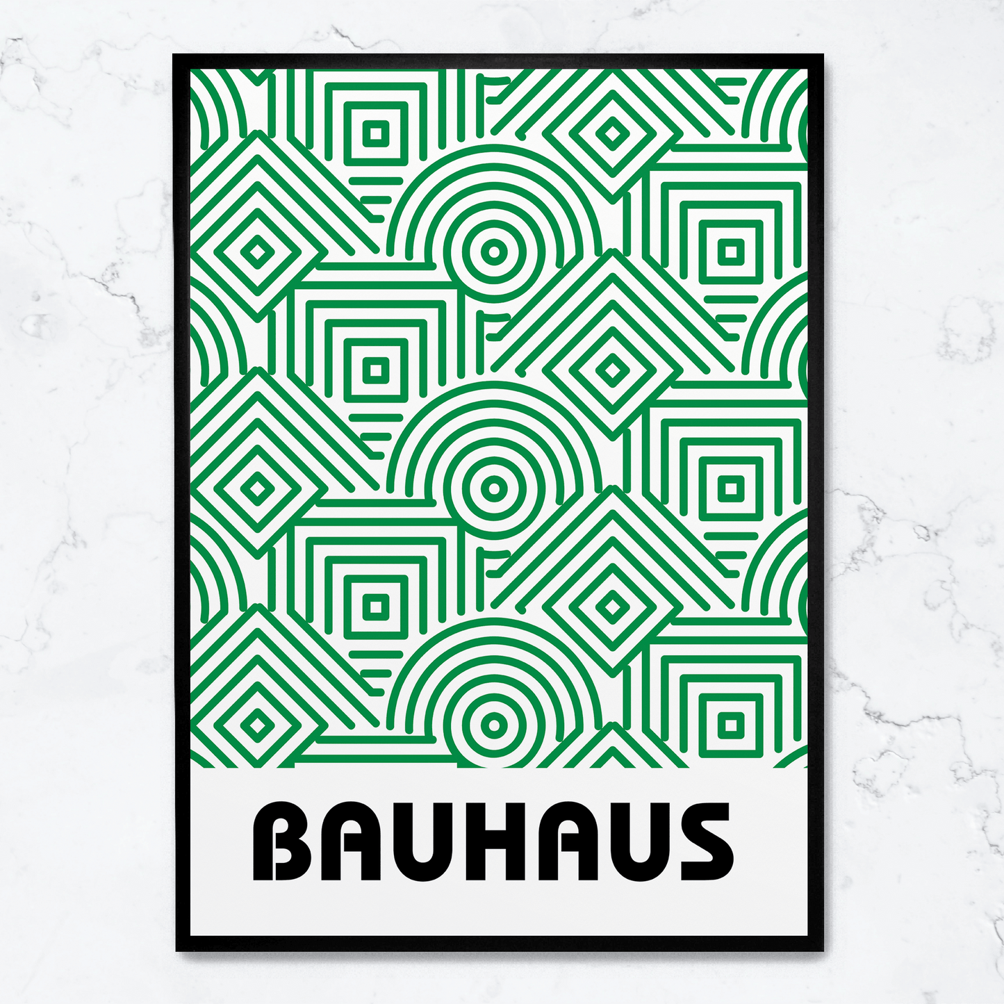 Bauhaus Green Pattern