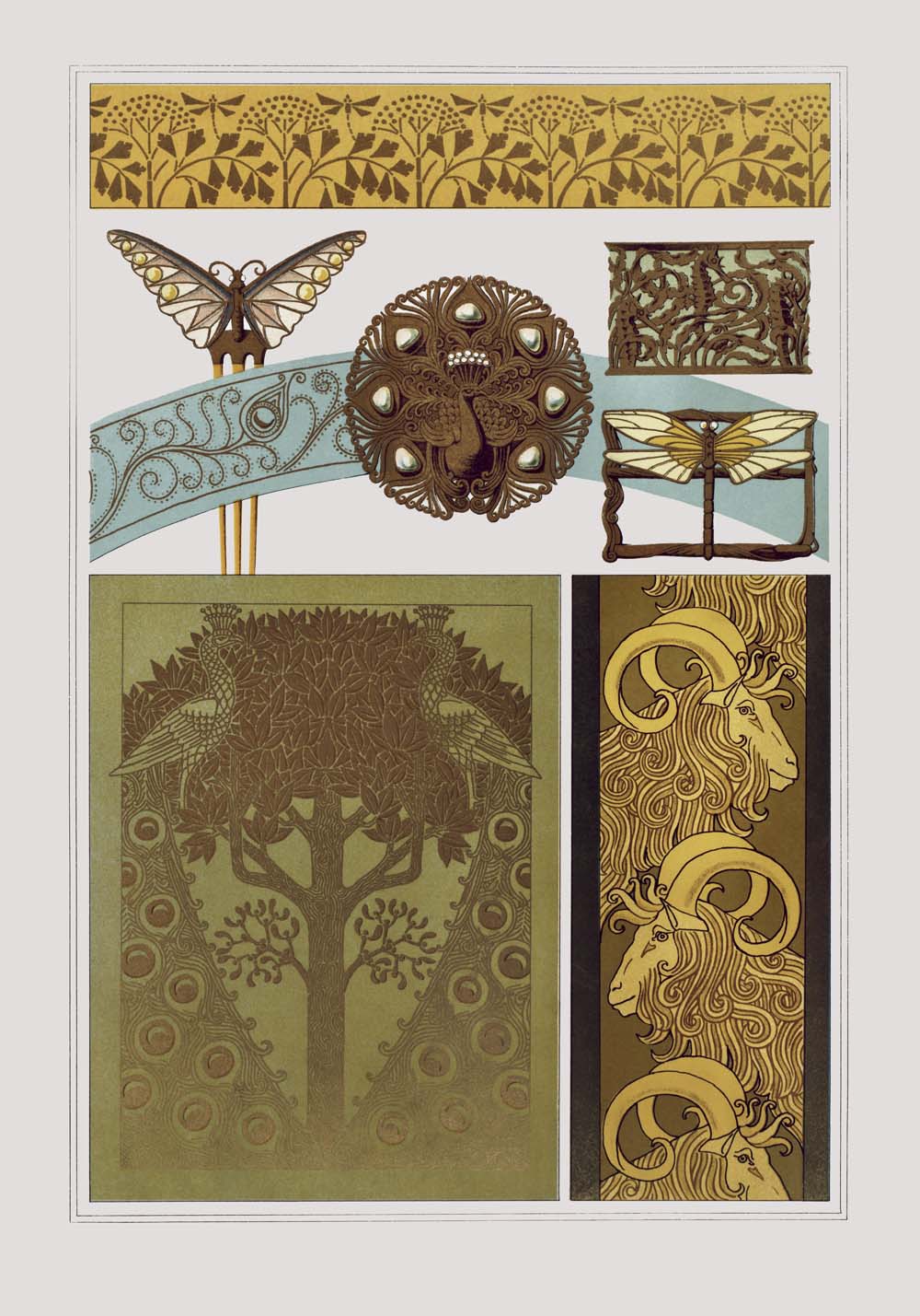 Ornamental Pattern Art Gallery Wall Set of 5 Poster