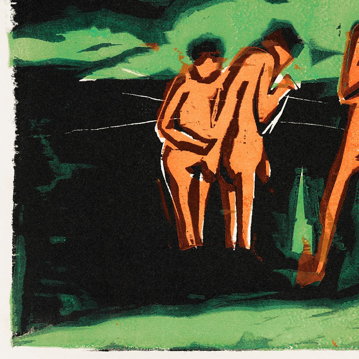 Bathers Throwing Reeds by Ernst Kirchner