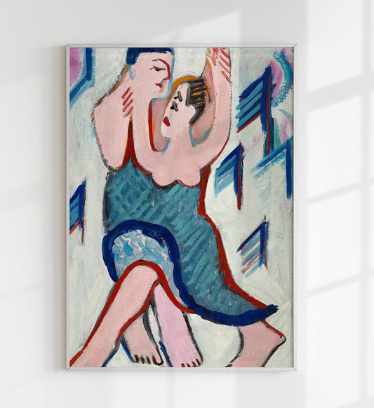 Pareja bailando en la nieve de Ernst Kirchner